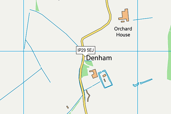 IP29 5EJ map - OS VectorMap District (Ordnance Survey)