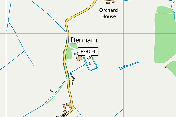 IP29 5EL map - OS VectorMap District (Ordnance Survey)