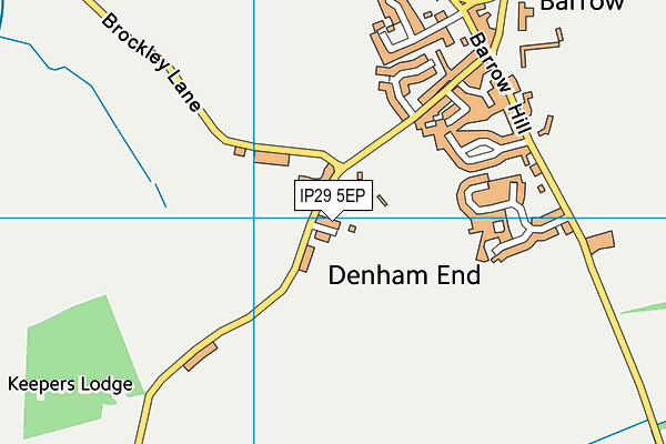 IP29 5EP map - OS VectorMap District (Ordnance Survey)