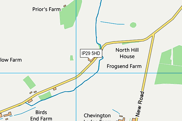 IP29 5HD map - OS VectorMap District (Ordnance Survey)