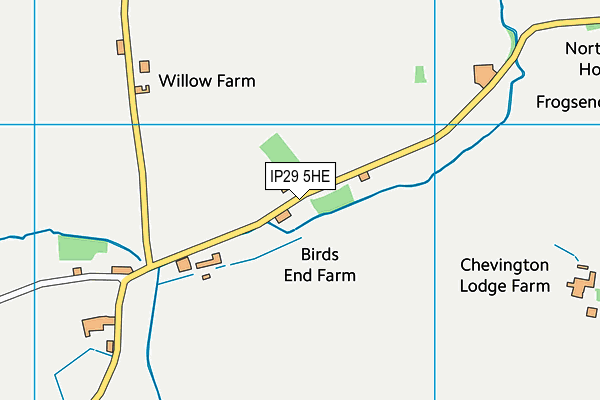 IP29 5HE map - OS VectorMap District (Ordnance Survey)