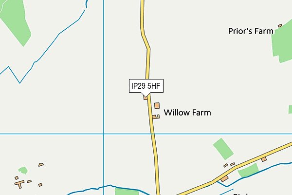 IP29 5HF map - OS VectorMap District (Ordnance Survey)