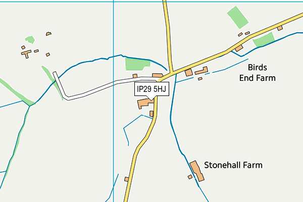 IP29 5HJ map - OS VectorMap District (Ordnance Survey)