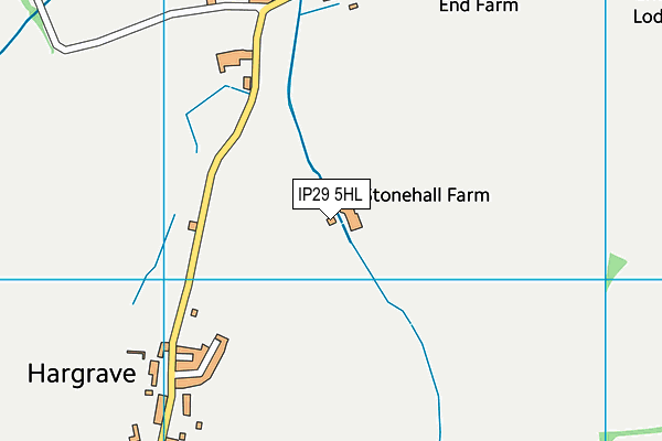 IP29 5HL map - OS VectorMap District (Ordnance Survey)