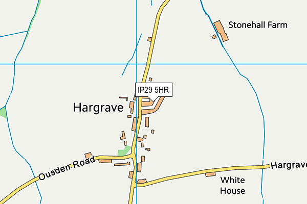 IP29 5HR map - OS VectorMap District (Ordnance Survey)