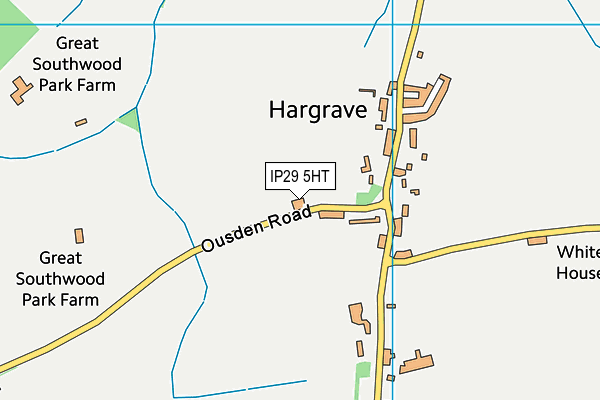 IP29 5HT map - OS VectorMap District (Ordnance Survey)