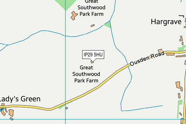 IP29 5HU map - OS VectorMap District (Ordnance Survey)