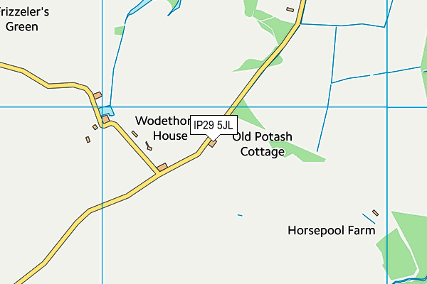 IP29 5JL map - OS VectorMap District (Ordnance Survey)