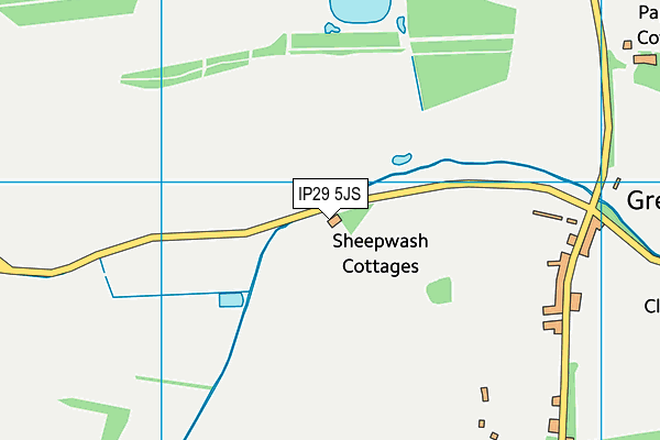 IP29 5JS map - OS VectorMap District (Ordnance Survey)