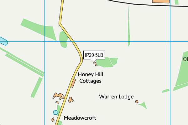 IP29 5LB map - OS VectorMap District (Ordnance Survey)