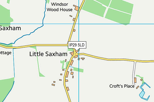 IP29 5LD map - OS VectorMap District (Ordnance Survey)