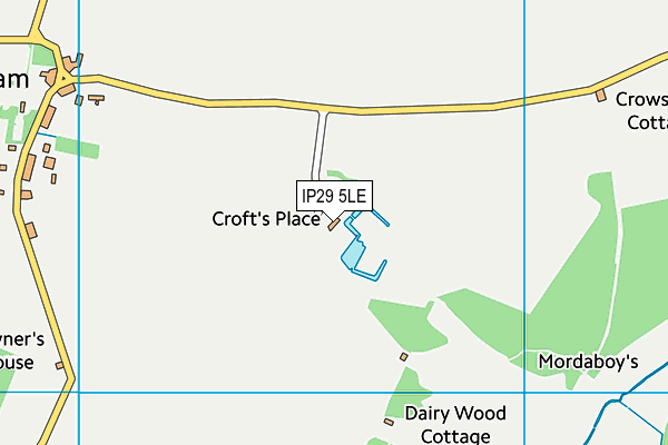 IP29 5LE map - OS VectorMap District (Ordnance Survey)