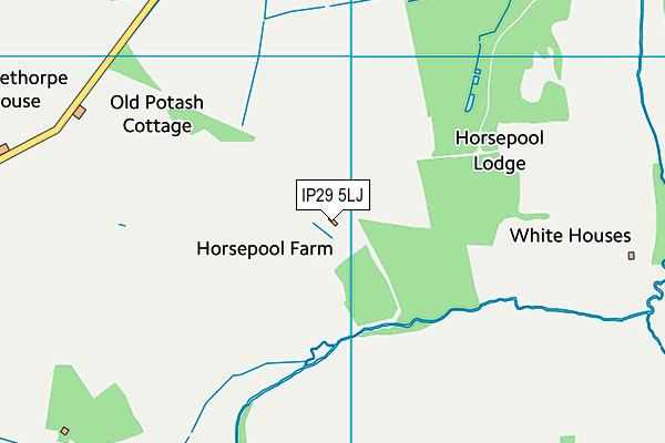 IP29 5LJ map - OS VectorMap District (Ordnance Survey)