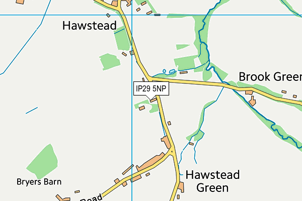 Hawstead Parish Playing Field map (IP29 5NP) - OS VectorMap District (Ordnance Survey)
