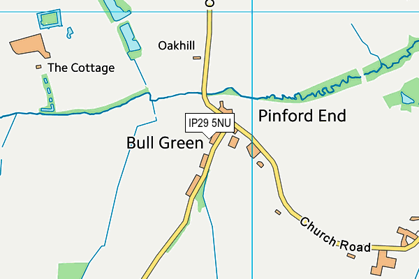 IP29 5NU map - OS VectorMap District (Ordnance Survey)