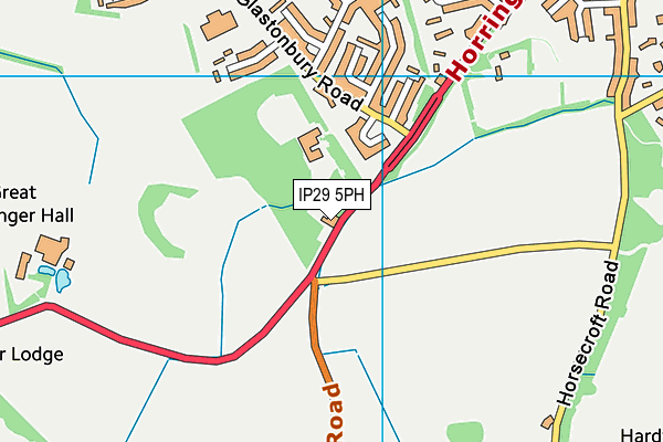 Bannatyne Health Club (Bury St Edmunds)  map (IP29 5PH) - OS VectorMap District (Ordnance Survey)