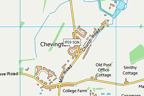 IP29 5QN map - OS VectorMap District (Ordnance Survey)