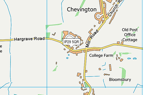 IP29 5QR map - OS VectorMap District (Ordnance Survey)