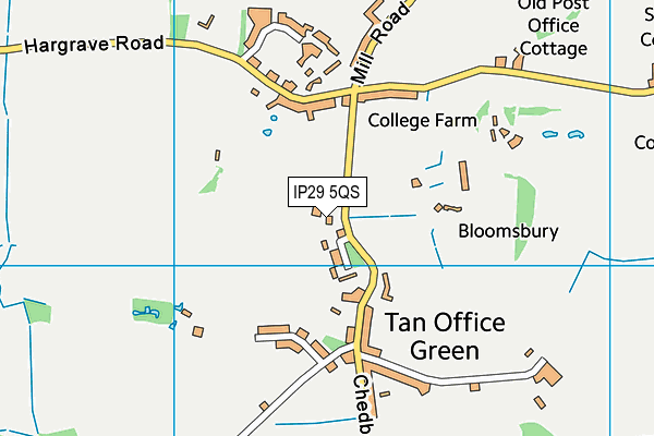 IP29 5QS map - OS VectorMap District (Ordnance Survey)