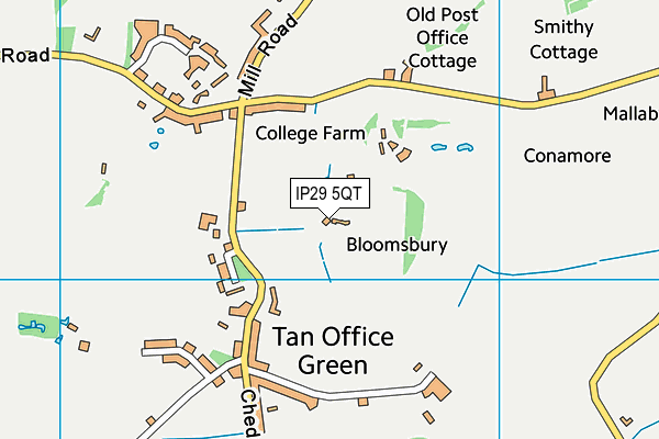 IP29 5QT map - OS VectorMap District (Ordnance Survey)