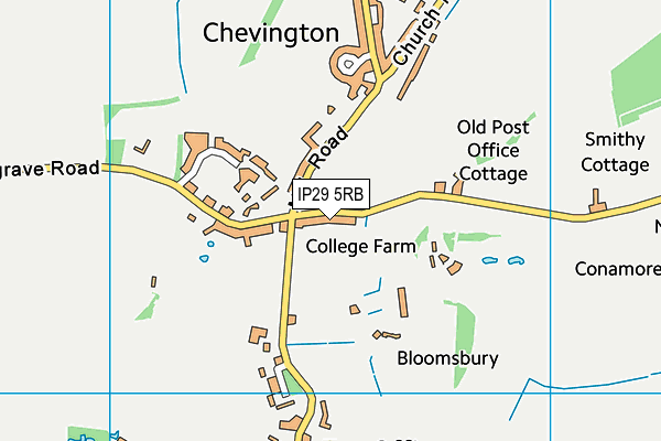 IP29 5RB map - OS VectorMap District (Ordnance Survey)