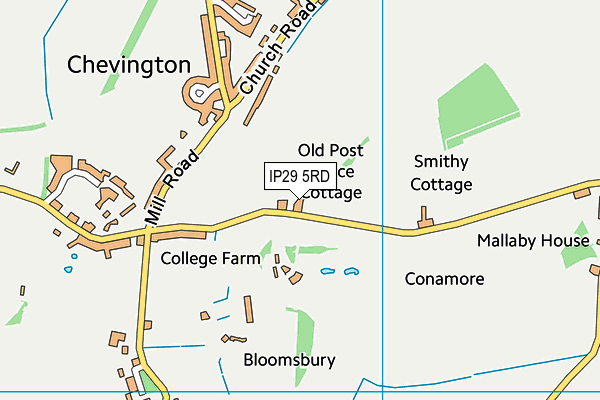 IP29 5RD map - OS VectorMap District (Ordnance Survey)