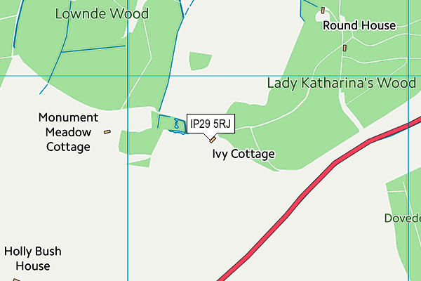 IP29 5RJ map - OS VectorMap District (Ordnance Survey)