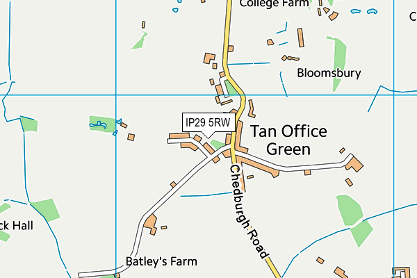 IP29 5RW map - OS VectorMap District (Ordnance Survey)