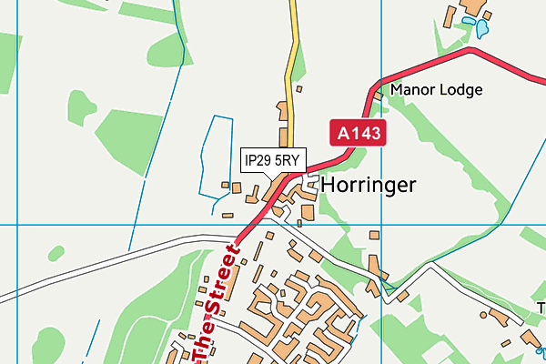 IP29 5RY map - OS VectorMap District (Ordnance Survey)