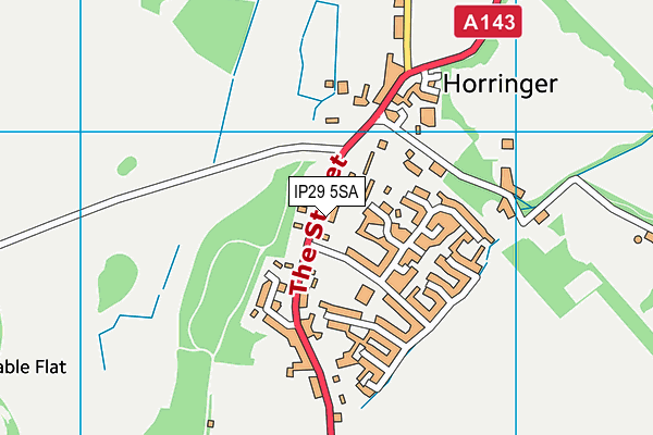 IP29 5SA map - OS VectorMap District (Ordnance Survey)