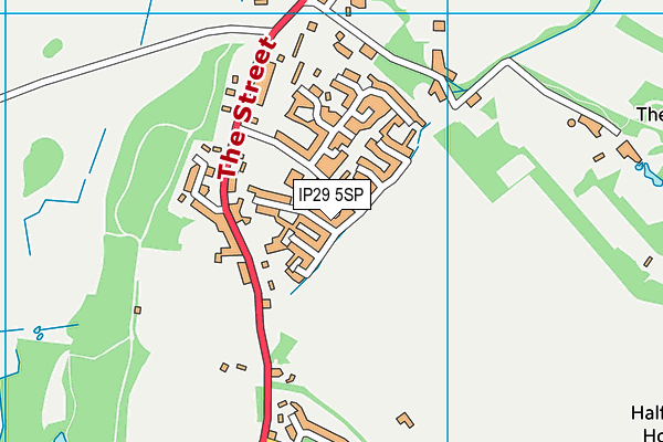 IP29 5SP map - OS VectorMap District (Ordnance Survey)