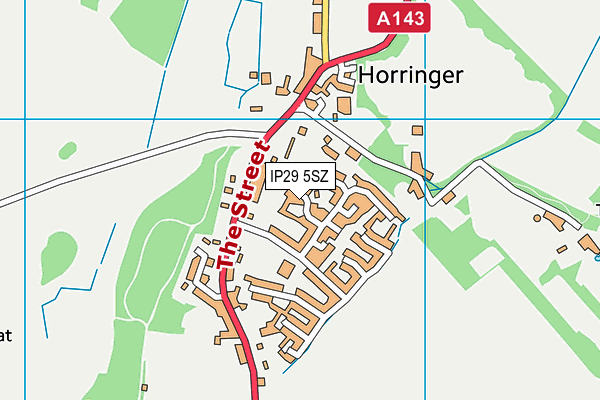 IP29 5SZ map - OS VectorMap District (Ordnance Survey)