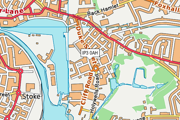 IP3 0AH map - OS VectorMap District (Ordnance Survey)