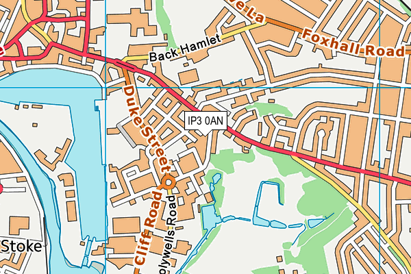 IP3 0AN map - OS VectorMap District (Ordnance Survey)