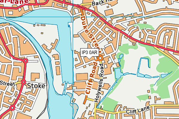 IP3 0AR map - OS VectorMap District (Ordnance Survey)