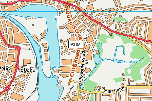 IP3 0AT map - OS VectorMap District (Ordnance Survey)