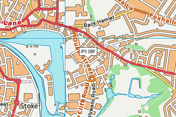 IP3 0BF map - OS VectorMap District (Ordnance Survey)