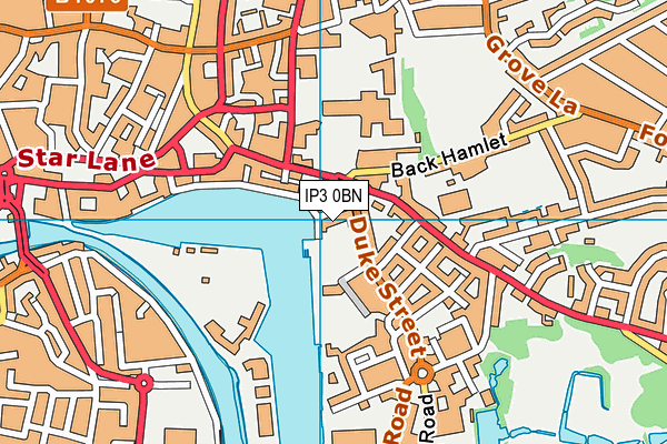 IP3 0BN map - OS VectorMap District (Ordnance Survey)