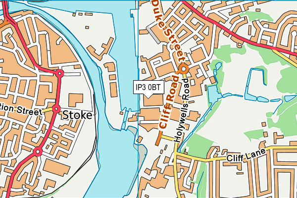 IP3 0BT map - OS VectorMap District (Ordnance Survey)