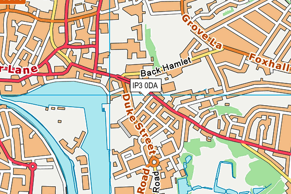 IP3 0DA map - OS VectorMap District (Ordnance Survey)