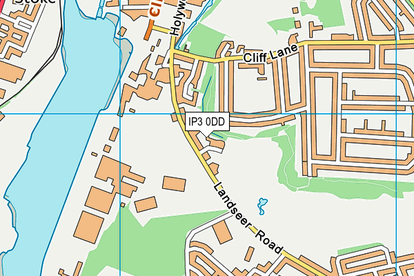 IP3 0DD map - OS VectorMap District (Ordnance Survey)