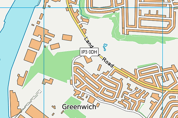 IP3 0DH map - OS VectorMap District (Ordnance Survey)