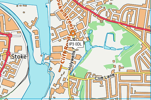 IP3 0DL map - OS VectorMap District (Ordnance Survey)