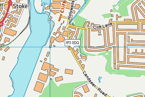 IP3 0DQ map - OS VectorMap District (Ordnance Survey)
