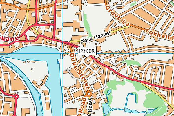 IP3 0DR map - OS VectorMap District (Ordnance Survey)