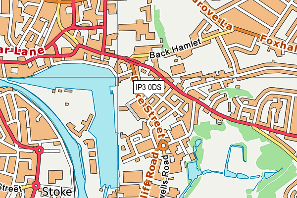 IP3 0DS map - OS VectorMap District (Ordnance Survey)