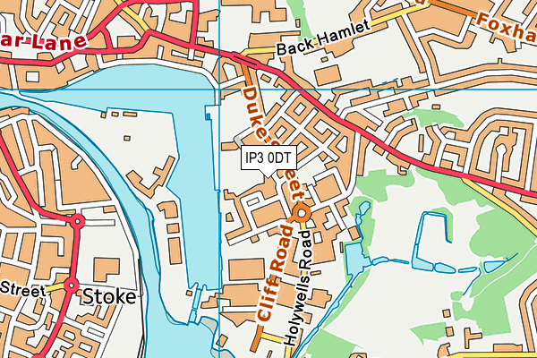 IP3 0DT map - OS VectorMap District (Ordnance Survey)