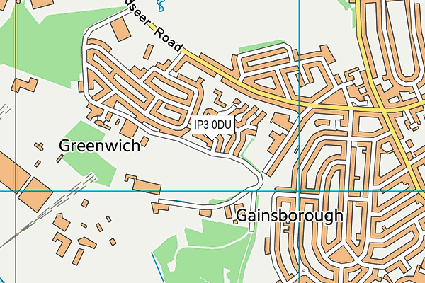 IP3 0DU map - OS VectorMap District (Ordnance Survey)