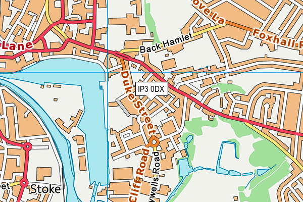 IP3 0DX map - OS VectorMap District (Ordnance Survey)