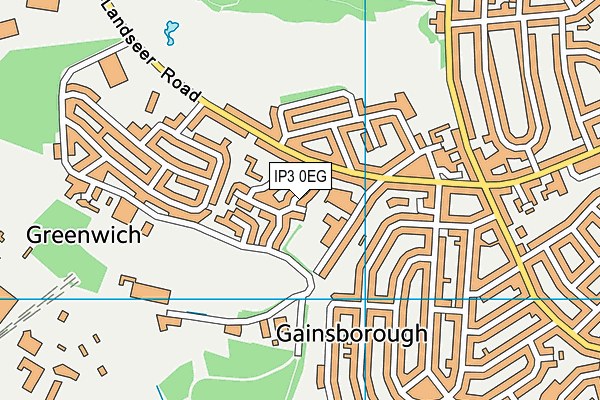 IP3 0EG map - OS VectorMap District (Ordnance Survey)